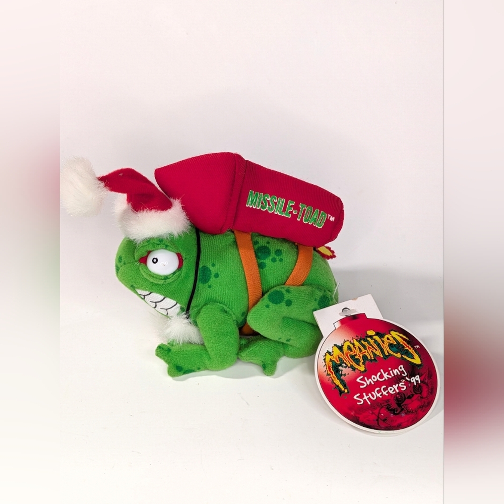 Meanies Shocking Stuffers Plush Missle Toad 1999 Plush VINTAGE RARE NEW